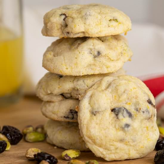Cherry Orange with Pistachio Cookie