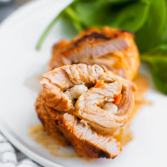 Grilled Buffalo Stuffed Turkey