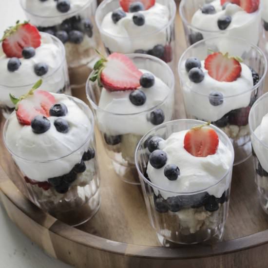 No Bake Fourth of July Mini Trifle