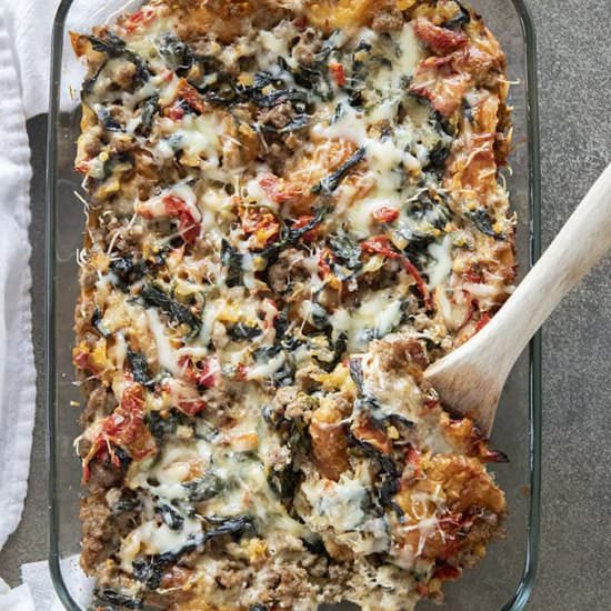 Cheesy Croissant Casserole