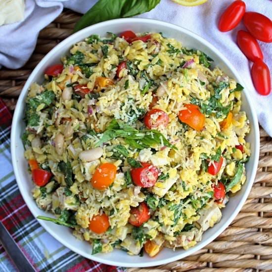 Gluten Free Caprese Orzo Salad