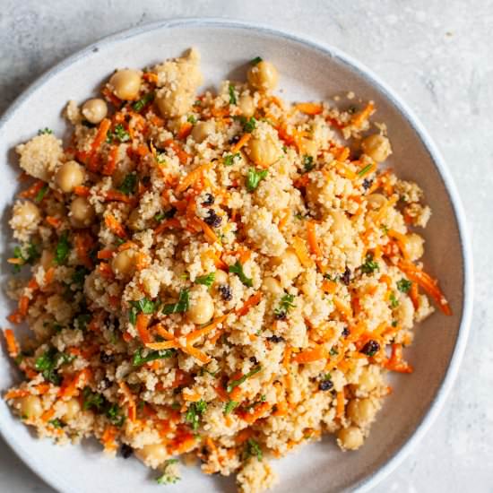 Chickpea Carrot Couscous Salad