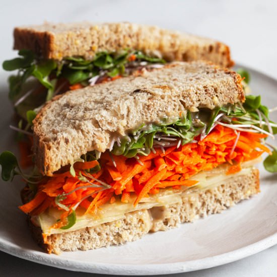 Miso Tahini Vegetable Sandwich