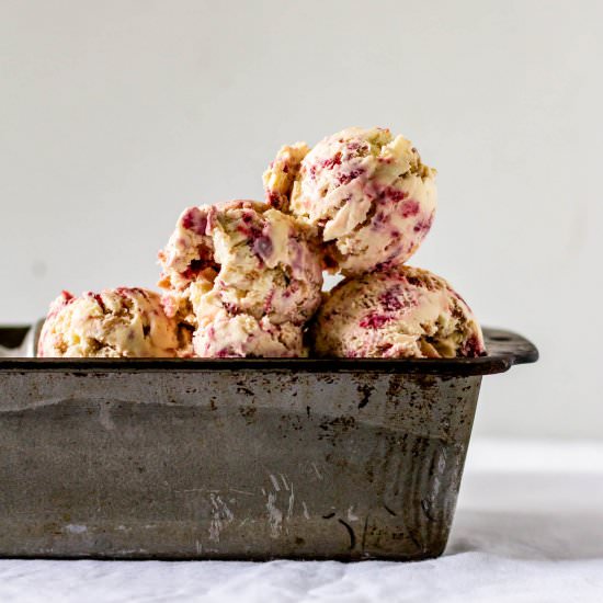 Goat Cheese Raspberry Ice Cream