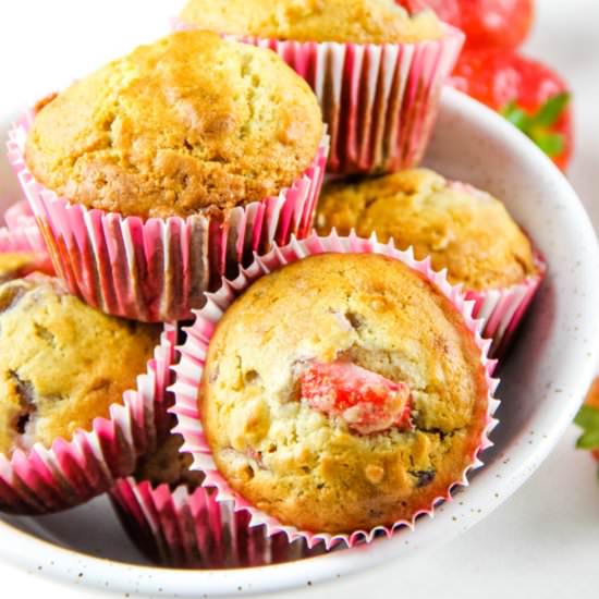 Strawberry Oatmeal Muffins