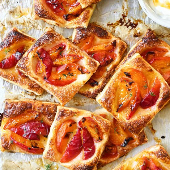 Honey apricot tarts