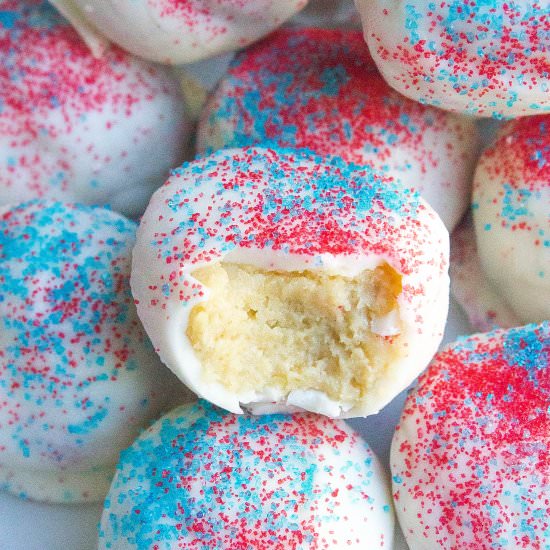 4th of July Sugar Cookie Truffles