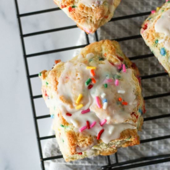 Birthday Cake Scones
