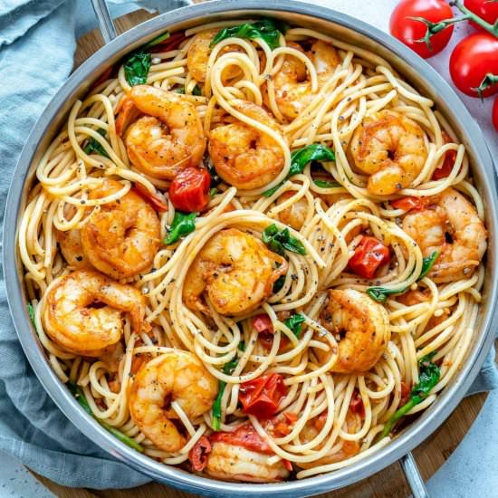 GARLIC SHRIMP SPAGHETTI