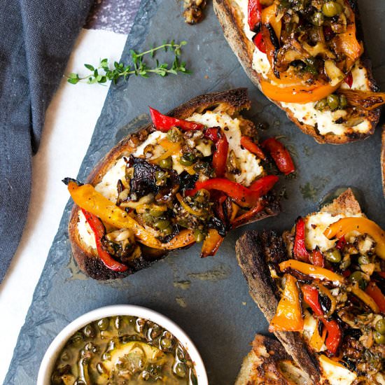 Charred ricotta toast