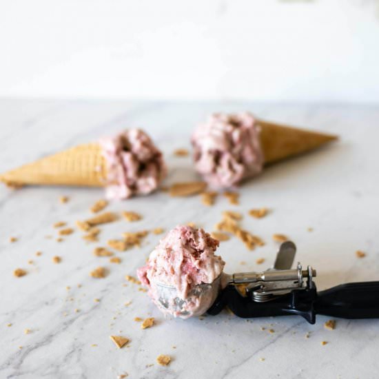 Strawberry Rhubarb Ice Cream
