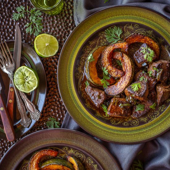 Steak Tips with Kabocha