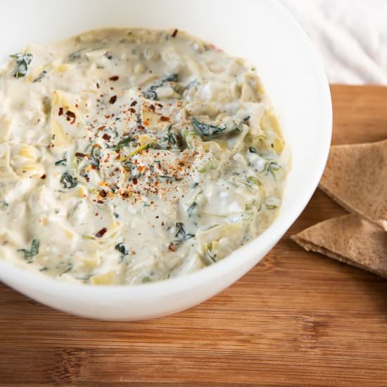 Healthy Spinach Artichoke Dip