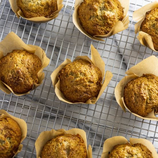 Banana Coconut Breakfast Muffins