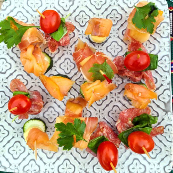 Three different Finger-food