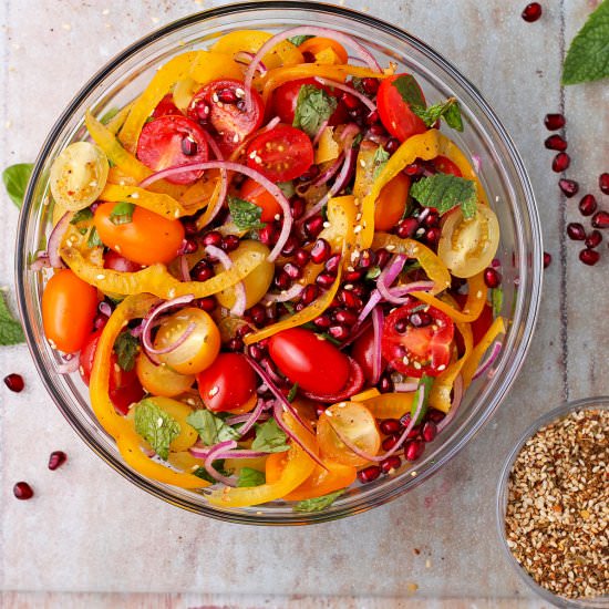 Tomato & pomegranate salad