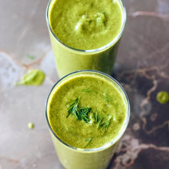 Yummy Green Smoothie with Spinach