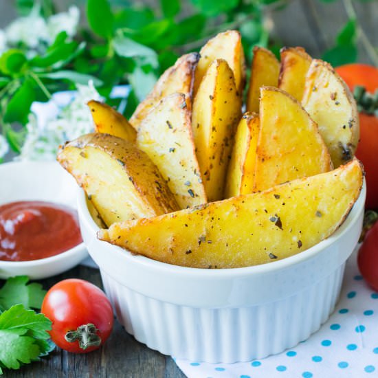 Oven Baked Potato Wedges