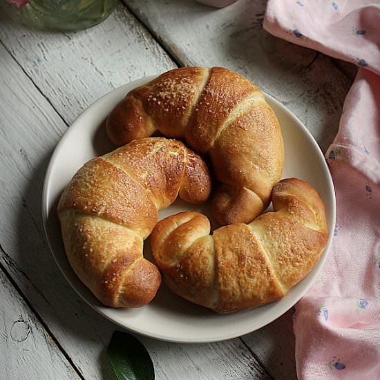 Soft croissant with jam