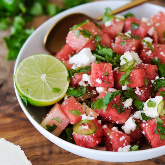 Watermelon Salad with Tequila Lime