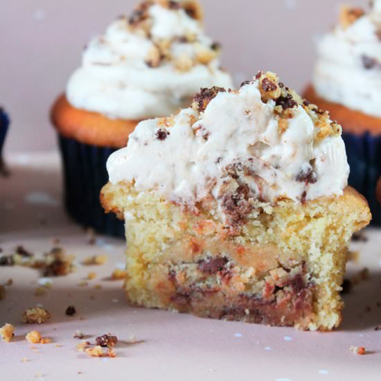 Chocolate chip cookie cupcakes