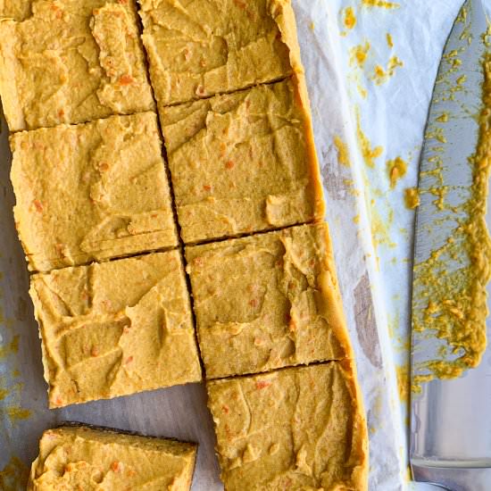 Vegan Pumpkin Cheesecake Bars