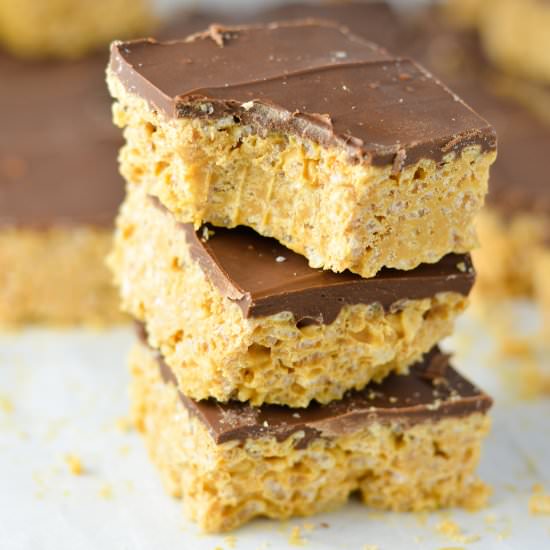 Peanut Butter and Chocolate Rice Krispies