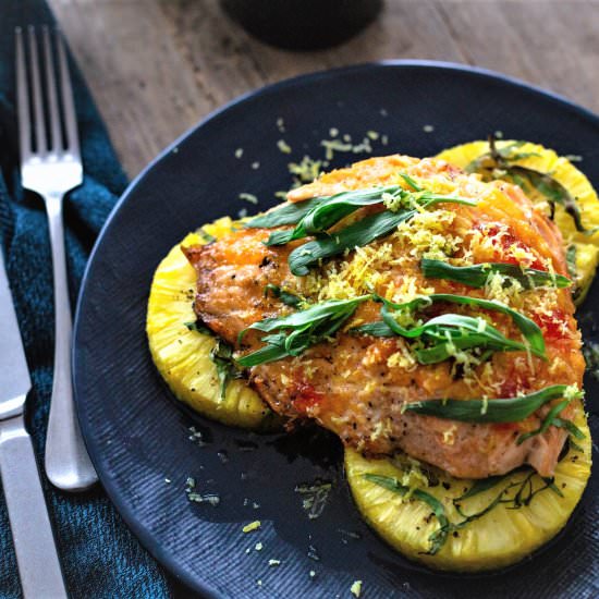 Roasted Pineapple Salmon