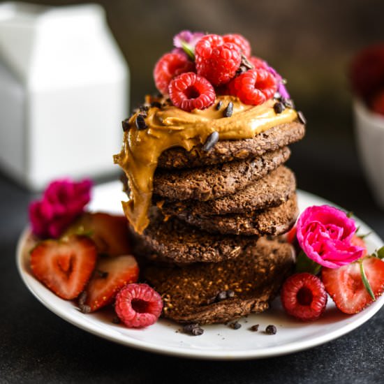 Chocolate Oat Pancakes (V+GF)