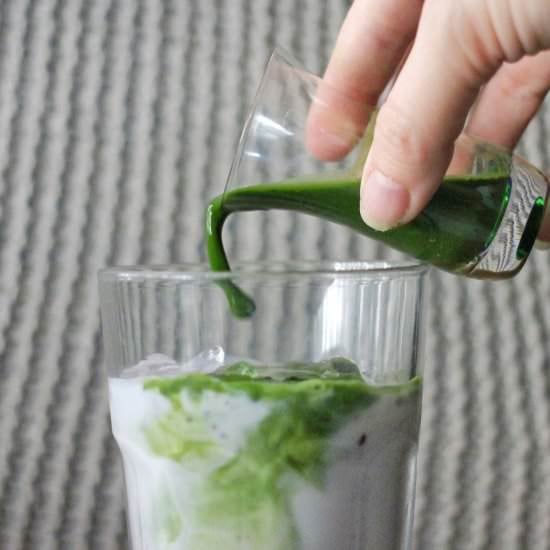 Iced Blueberry Matcha Latte