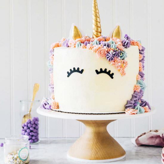 Rainbow Unicorn Cake