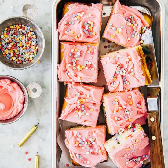 Small Batch Funfetti Sheet Cake