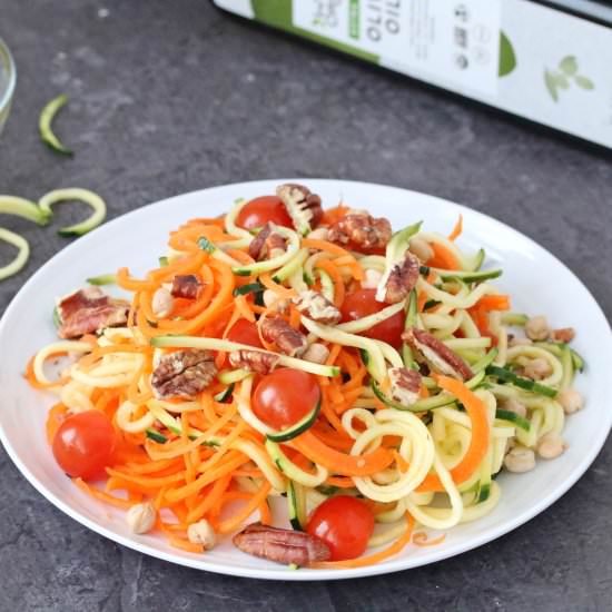 Easy Raw Spiralized Zucchini Salad