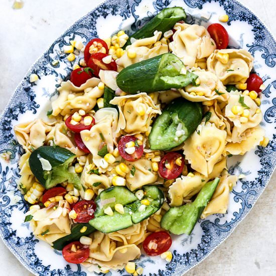 Tortellini + Smashed Cucumber Salad