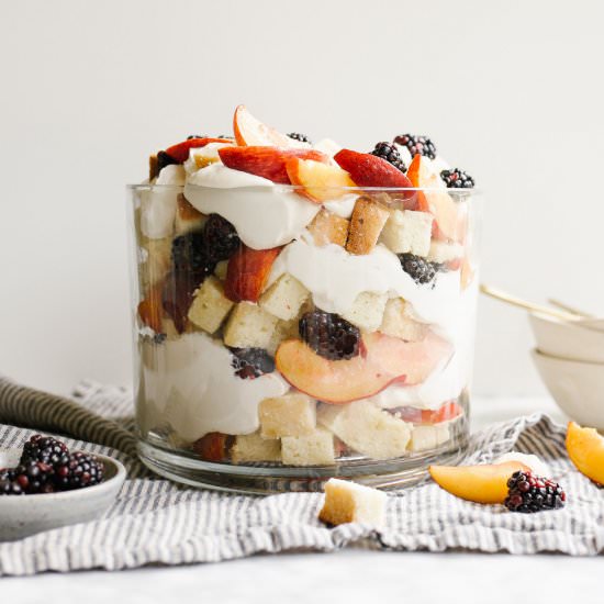 Peaches and Cream Trifle