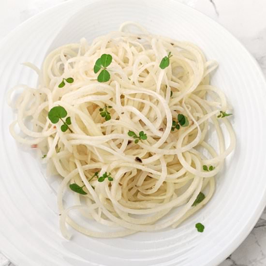 Spiralized Raw Potato Salad