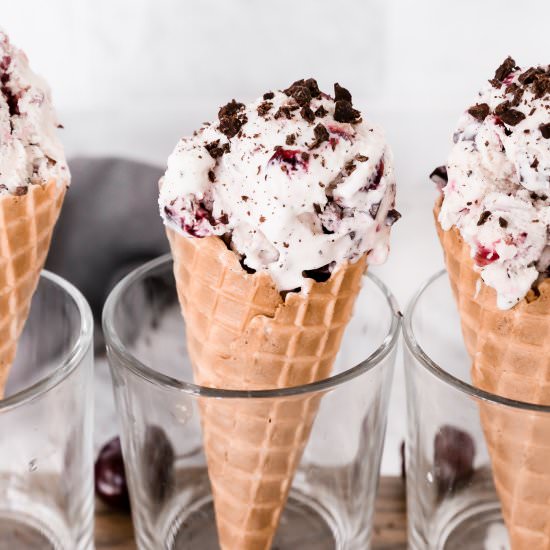 Dark Chocolate Cherry Ice Cream