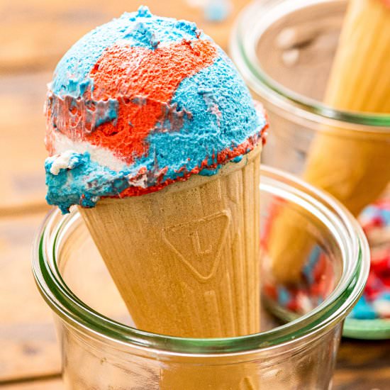Red, White and Blue Ice Cream
