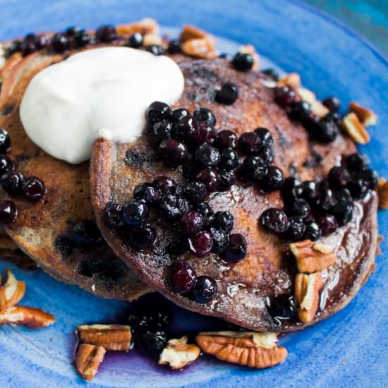 Blueberry Buckwheat Pancakes