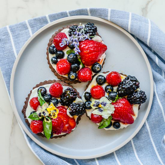 Mini Chocolate Fruit Tart