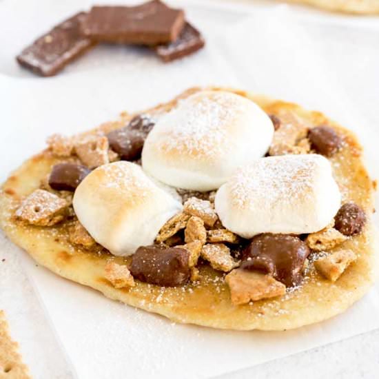 S’mores Flatbread Dessert Pizza