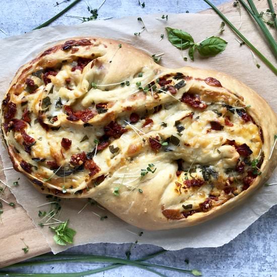 pane bianco with sun-dried tomatoes