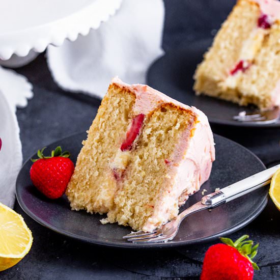 Strawberry Lemon Layer Cake