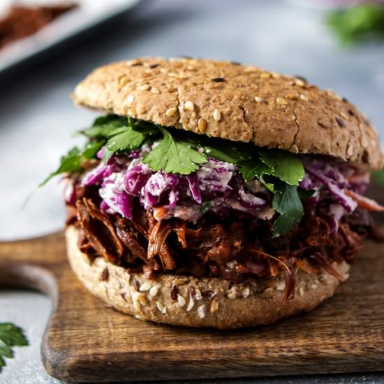 Vegan Pulled Jackfruit Sandwich