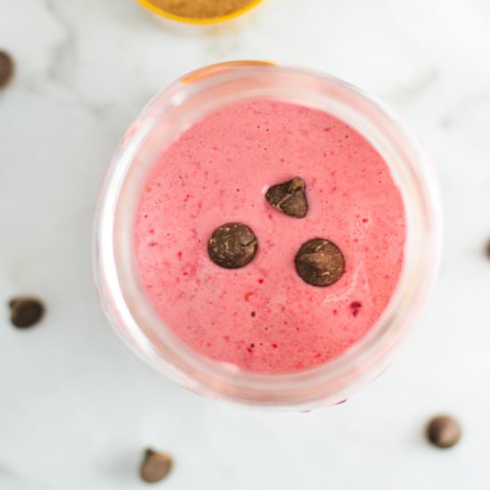 Chocolate Raspberry Protein Smoothie
