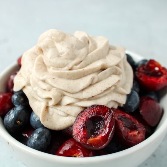 Vegan spiced coconut whipped cream