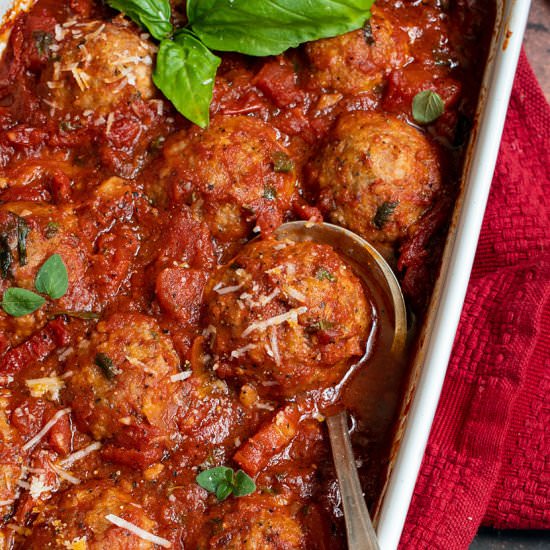 Tuscan turkey meatballs