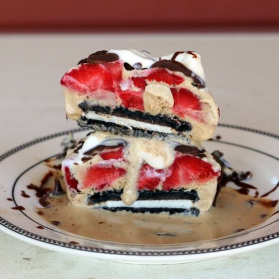 Ice Cream Strawberry Coffee Cake