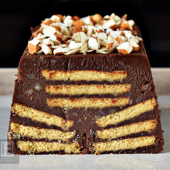 Almond Chocolate Biscuit Cake