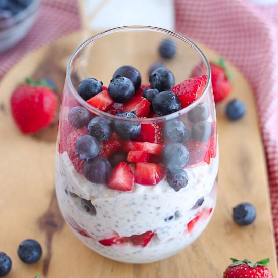 Berry Chia Overnight Oats